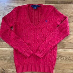 Ralph Lauren Cable Sweater - Red Color Size XS